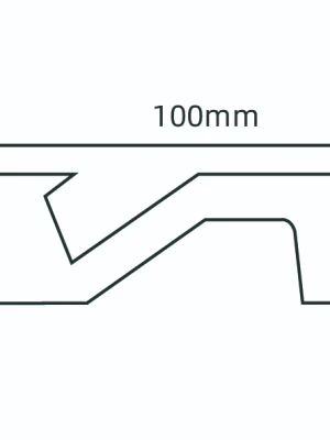 Polistirola grīdlīste LED lentei, 2400x100x19mm